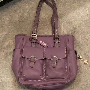 Liz Claiborne lavender leather handbag